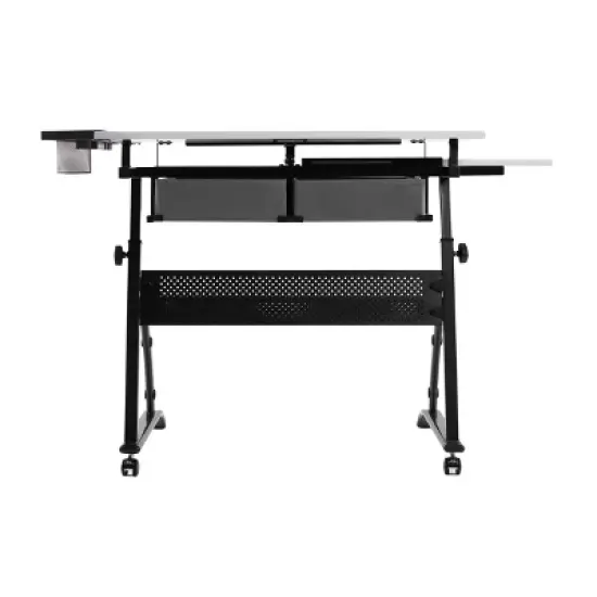 Core Drawing Table and Stool Set Charcoal Black/White - studio designs image {7}