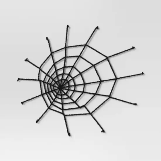 10' Giant Spiderweb Black Halloween Decorative Prop - Hyde and EEK! Boutique&trade;: Indoor/Outdoor Polyester Decor image {2}