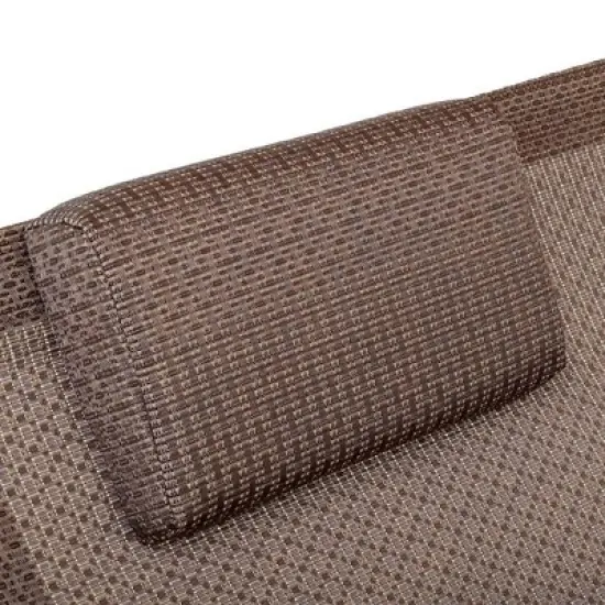 Outdoor Double Chaise Lounge Chair Rocking Bed with Sun Shade & Wheels - Brown - Crestlive Products: Patio Pool Furniture, UV-Resistant image {3}