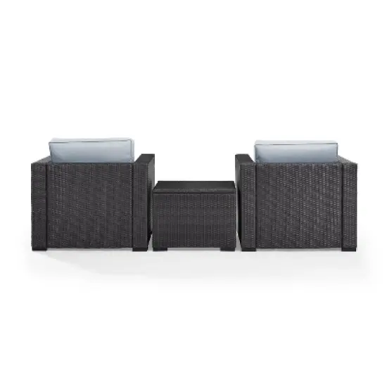 Biscayne 3pc Outdoor Wicker Seating Set - Mist - Crosley image {6}