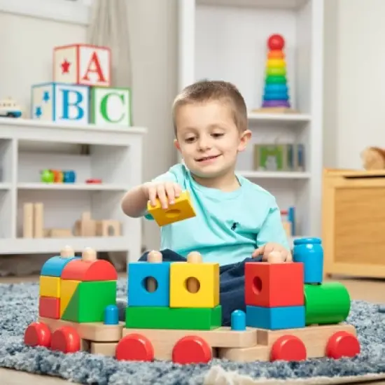 Melissa & Doug Wooden Jumbo Stacking Train - Classic image {4}