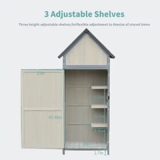 Sheds Outdoor Storage,Garden Shed with Metal Frame Structure and Adjustable Shelves, for Backyard Garden Patio Lawn image {2}