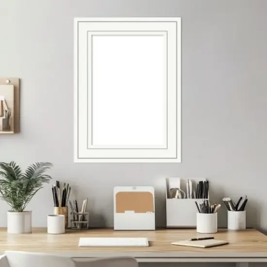 Amanti Art Craftsman White Framed Dry Erase Magnetic Board image {5}
