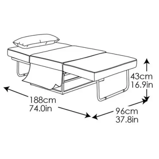 Marina Otto-Kube Convertible Futon Sleeper Ottoman - Relax-A-Lounger image {13}