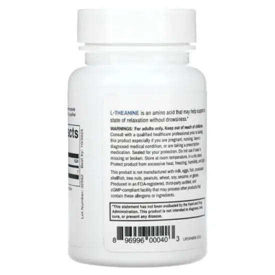 Advance Physician Formulas L-Theanine, 200 mg, 60 Capsules image {2}