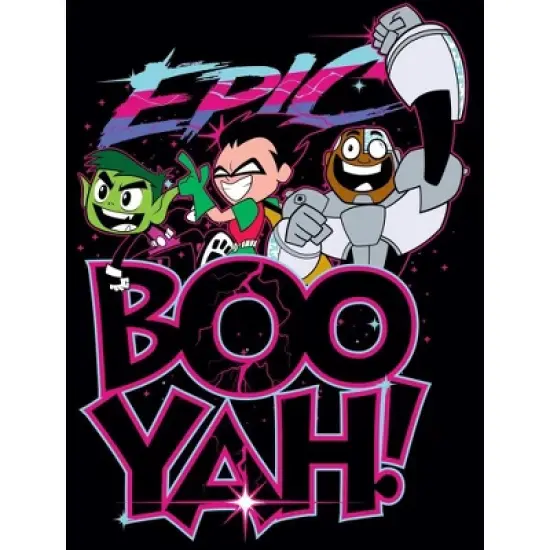 Teen Titans Go Epic Boo Yah Black T-shirt Toddler Boy to Youth Boy image {1}