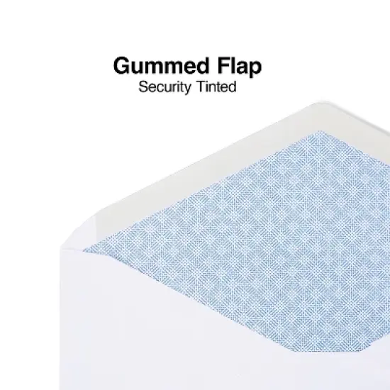 MyOfficeInnovations Gummed Security Tint #10 Envelope 4-1/8" x 9-1/2" White 500/BX 200519 image {1}