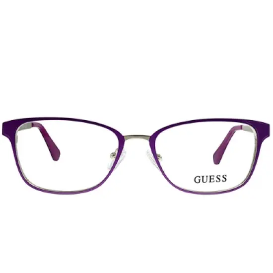 Guess GU 2550 076 Unisex Rectangle Eyeglasses Purple 52mm image {1}