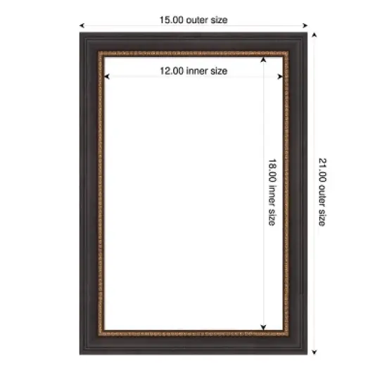 Amanti Art 21"x15" Ashton Black Framed Magnetic Dry Erase Board image {3}