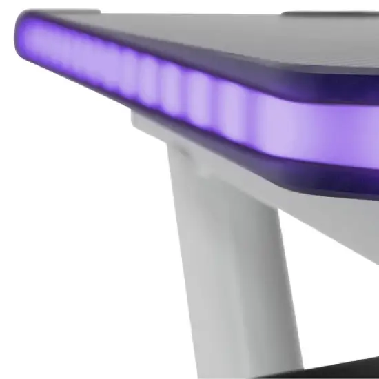 Icon PC Gaming Desk with Built-in Charging Station and LED Lights Black - SD Gaming image {17}