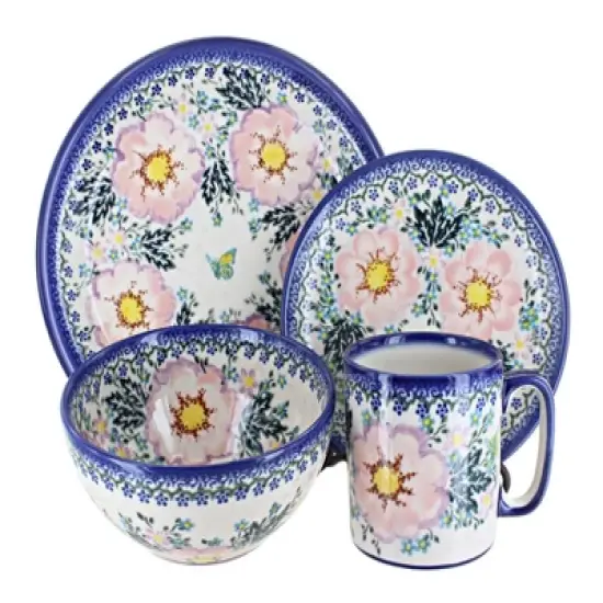 Blue Rose Polish Pottery Vena Dinnerware (16 PC) image {1}
