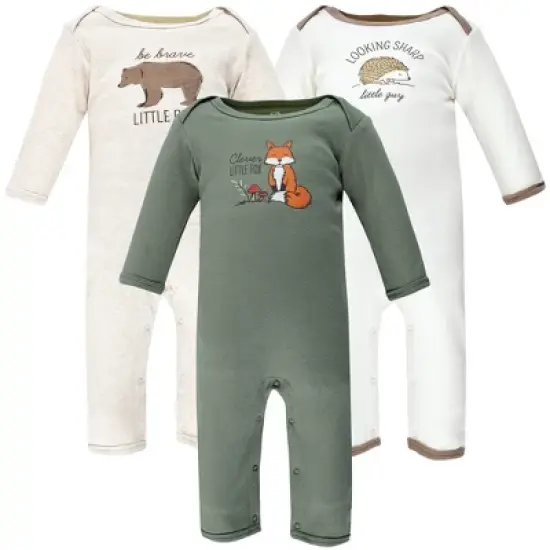 Hudson Baby Infant Boy Cotton Coveralls, Forest Fox image {5}
