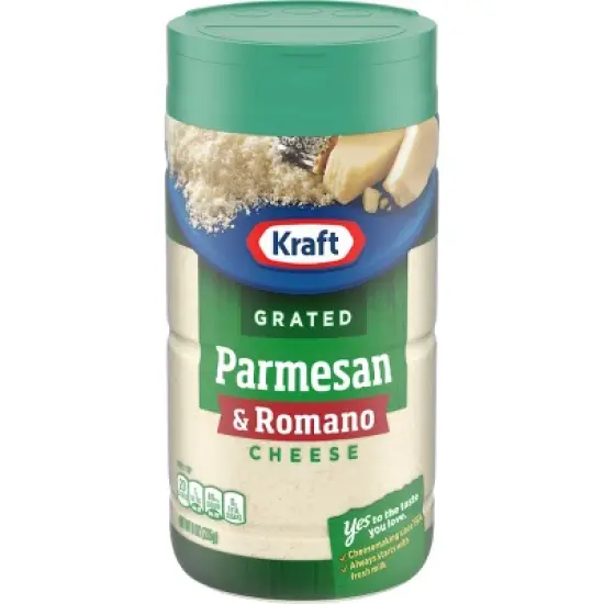 Kraft 100% Grated Parmesan & Romano Cheese 8oz image {8}