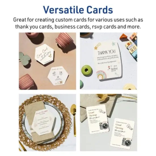 Avery Geo Flat Cards, 5" x 7", Matte Ivory, 20 Total image {3}