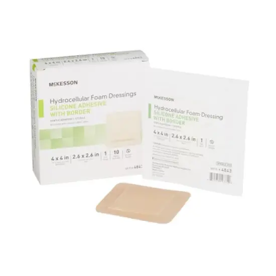 McKesson Foam Dressing Square with Border Film Backing, 200 Count image {6}
