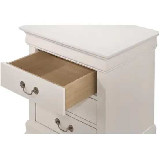 Passion Furniture Louis Philippe 3-Drawer Nightstand (29 in. H x 16 in. W x 21 in. D) image {2}