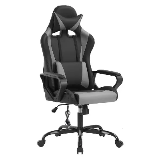FDW Gaming Chiar Comfortable and Stylish Massage Office Chair with Adjustable Lumbar Support 360-Degree Swivel and Smooth-Rolling Casters image {10}
