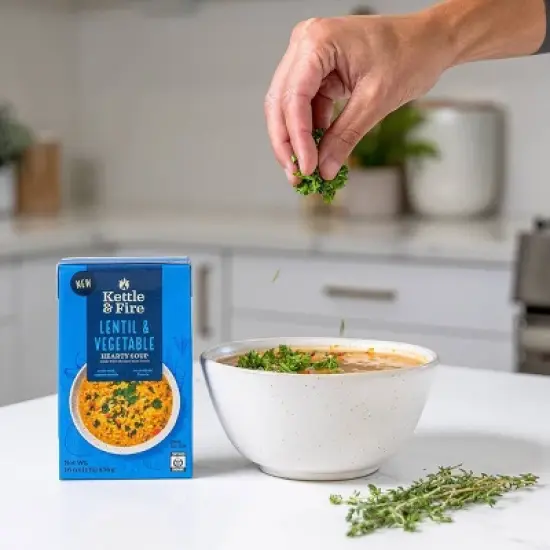 Kettle & Fire Gluten Free Lentil and Vegetable Soup - 16oz image {3}