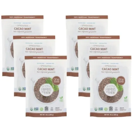 One Degree Organic Foods Cacao Mint Tea-Infused Granola  - Case of 6/10 oz image {5}