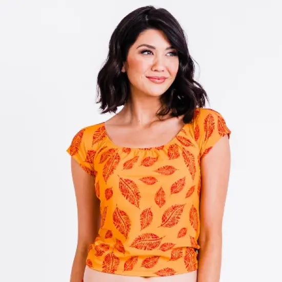 Calypsa Womens Zoey Crop Swim Top image {4}