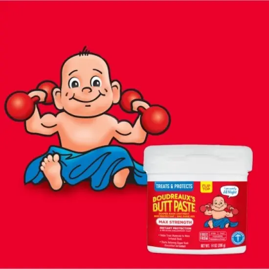 Boudreaux's Butt Paste Baby Diaper Rash Cream Maximum Strength - 14oz image {2}