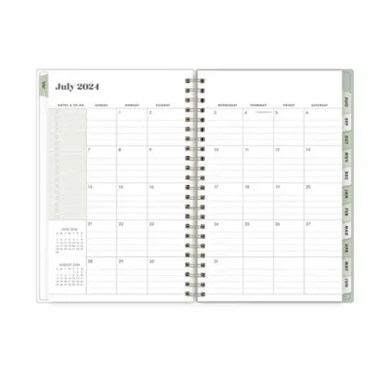 The Everygirl X Day Designer 2024-25 Weekly/Monthly Planner with Notes 8"x5" Wirebound Soft Sage: Adult Stationery July-June image {5}