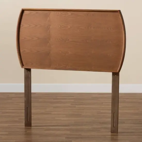 Laurien Wood Headboard Walnut - Baxton Studio image {3}