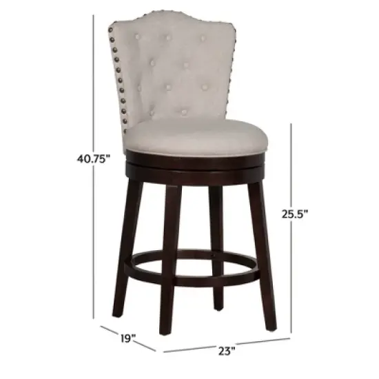 Edenwood Swivel Counter Height Barstool Cream - Hillsdale Furniture image {9}