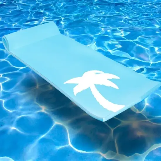 California Sun Luxury Vinyl-Dipped Pool Float with Built-in Pillow &ndash; Soft Closed-Cell Foam Lounger for Adults, Unsinkable Water Mat image {5}