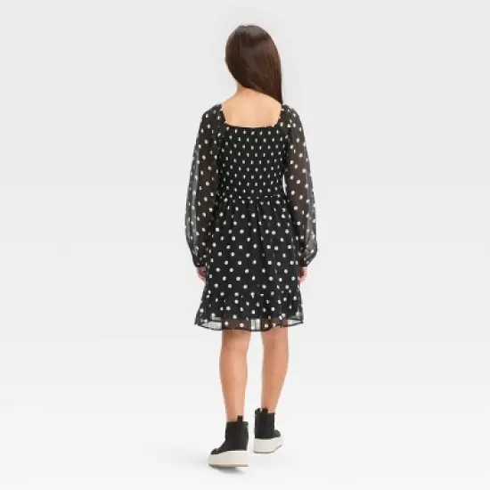 Girls' Smocked Bodice Chiffon Dress - art class&trade; image {1}