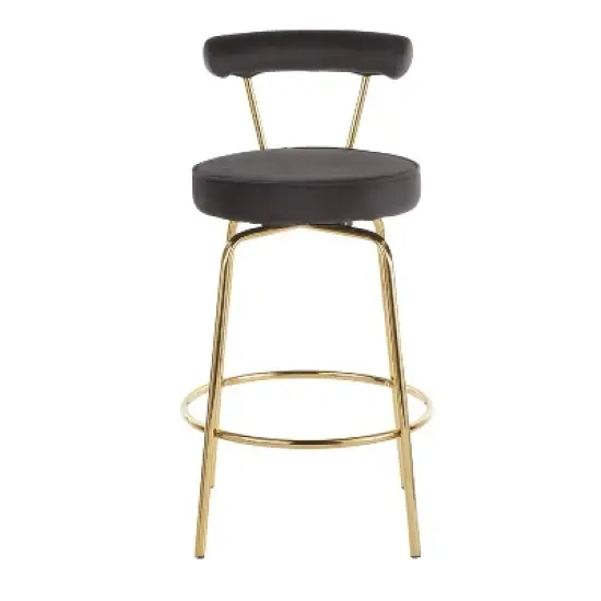 Set of 2 Rhonda Glam Counter Height Barstools - LumiSource image {5}
