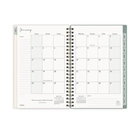 Morris & Co. by Blue Sky 2026 5"x8" Weekly/Monthly Wirebound Planner Printed Strawberry Thief image {5}