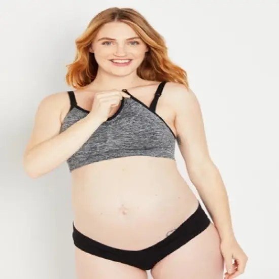 Full Coverage Seamless Nursing & Maternity Bra (D+ Cup Sizes) | Motherhood Maternity image {3}