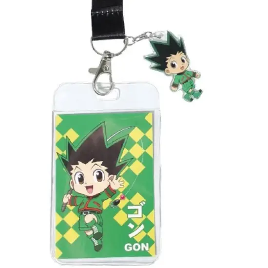 Hunter X Hunter Lanyard ID Badge Holder Gon Merch Breakaway Lanyard w/ Acrylic Charm image {1}