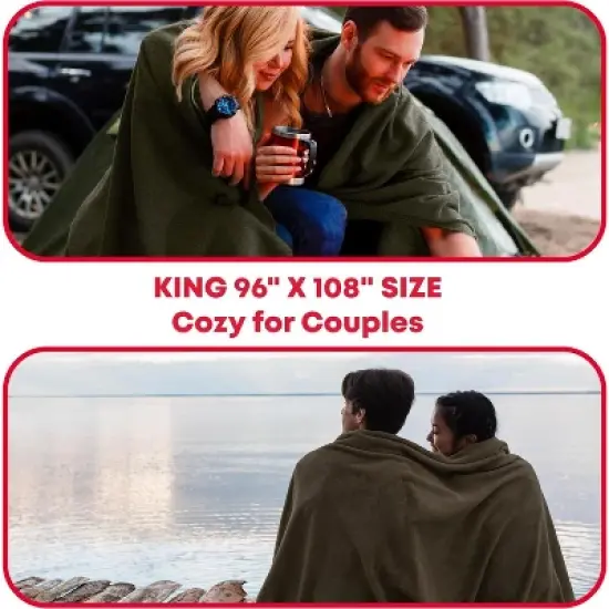 Military Wool Emergency Blanket - King Size 96"x108" image {11}