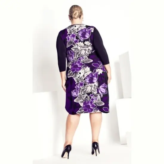 Women's Plus Size Chelsea Placement Dress - purple | AVENUE image {1}
