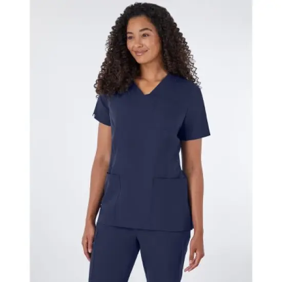 Hanes Comfort Fit Scrubs Women's Rib Back Scrub Top image {1}