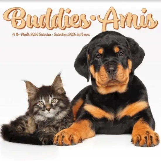 Trends International 2026 Buddies Bilingual French 12"x12" Wall Calendar image {7}