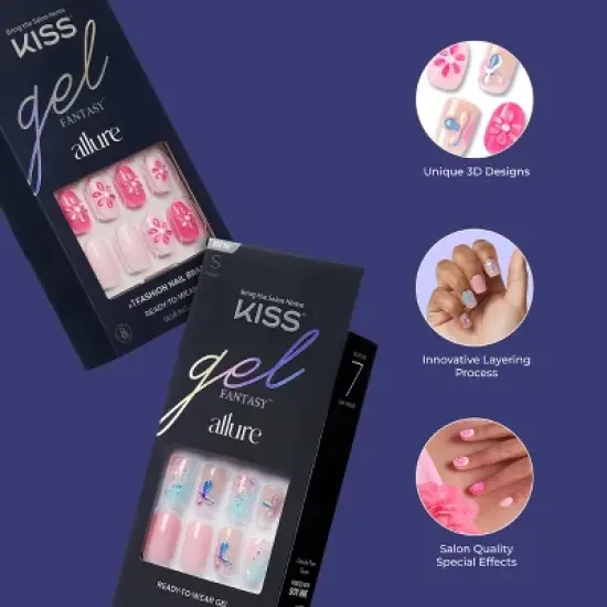 KISS Products Gel Fantasy Allure Fake Nails - Change Chance - 31ct image {5}