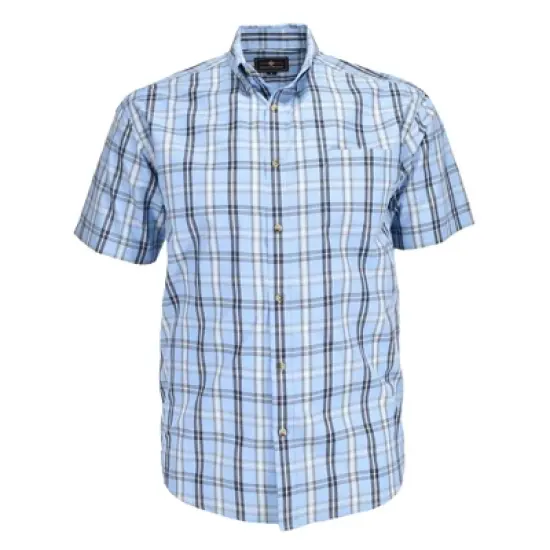 Falcon Bay Men's Short Sleeve Button Down Check Sport Shirt image {4}