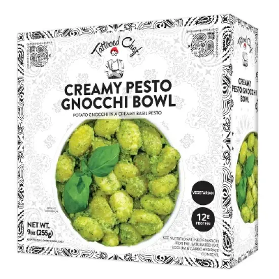 Tattooed Chef Frozen Creamy Pesto Gnocchi Bowl - 9oz image {3}