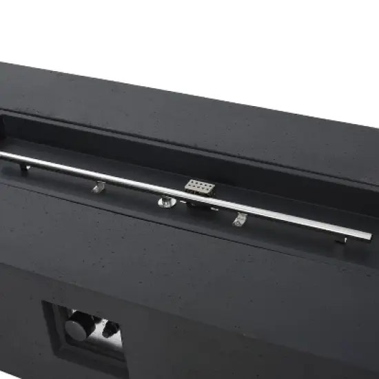 Aidan Outdoor 50000 BTU Light Weight Concrete Rectangular Fire Pit - Christopher Knight image {9}