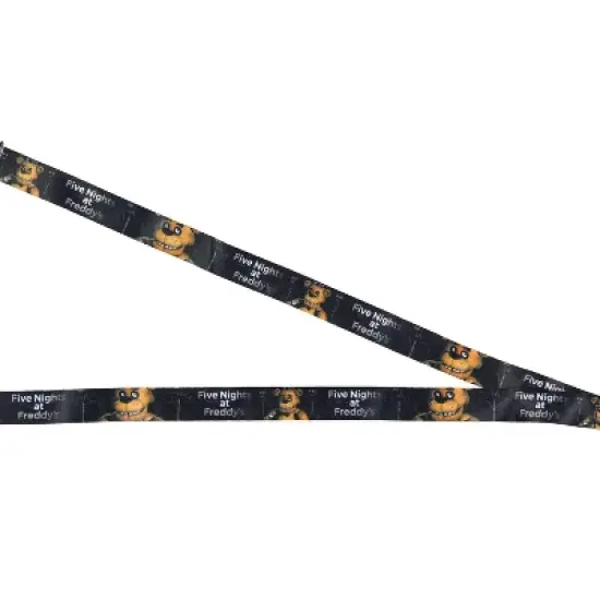 Five Nights At Freddy's FNAF Reversible ID Lanyard Freddy Fazbear Rubber Pendant image {3}