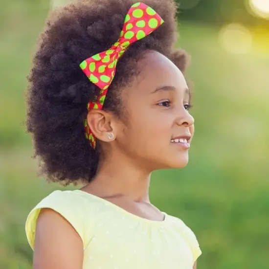 Girls' Lucky CZ Horseshoe Screw Back Sterling Silver Earrings - In Season Jewelry image {2}