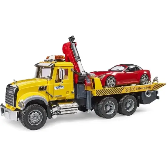 Bruder Mack Granite Tow Truck with Bruder Roadster image {5}