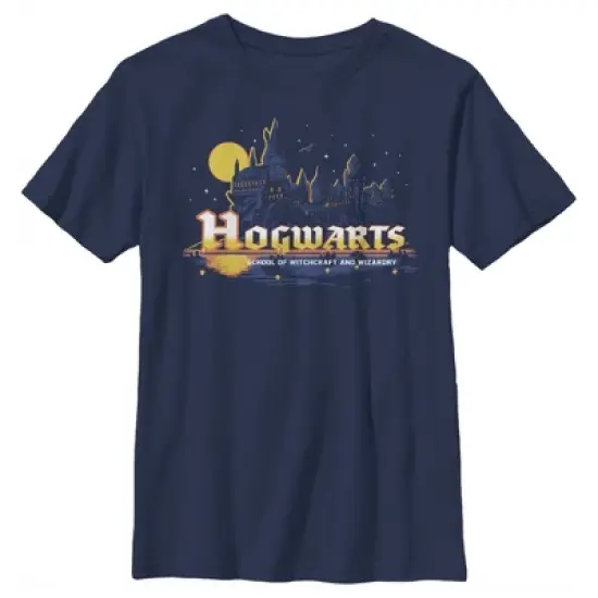 Boy's Harry Potter Hogwarts Illuminating Moon T-Shirt image {3}