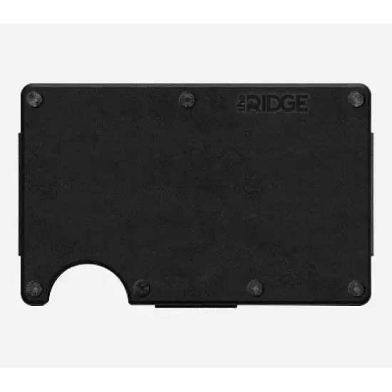 Ridge Wallet - Midnight Black Leather - Cash Strap image {1}