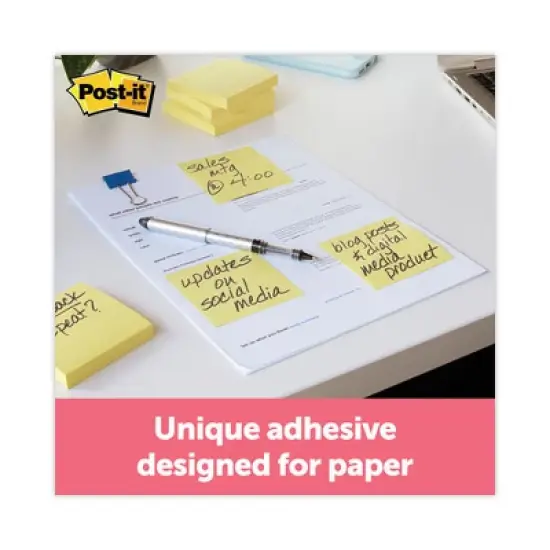 Post-it Dispenser Notes Super Sticky Pop-up 3 x 3 Note Refill, Cabinet Pack, 3" x 3", Canary Yellow, 90 Sheets/Pad, 18 Pads/Pack image {3}