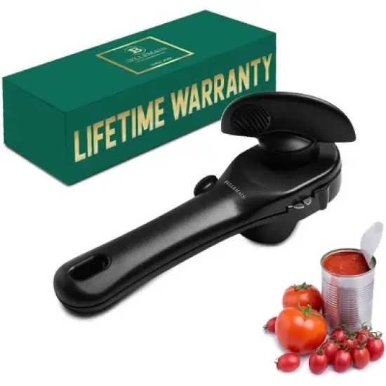 Manual Can Opener, Stainless Steel for Seniors with Ergonomic Grip & Smooth Edge image {7}