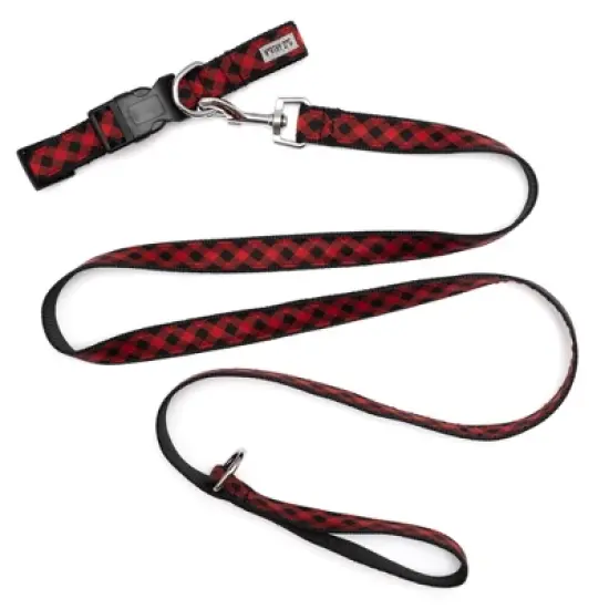 The Worthy Dog Bias Buffalo Check Plaid Dog Leash image {1}
